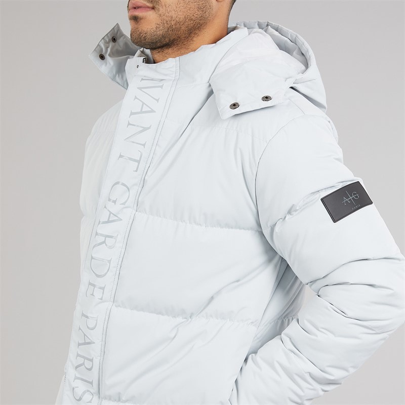 Mens Pyron Puffer Jacket Frost Grey - Image 3