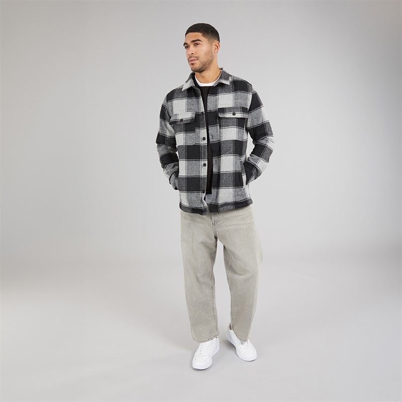 Mens Hollis Shacket Black/Grey - Image 3