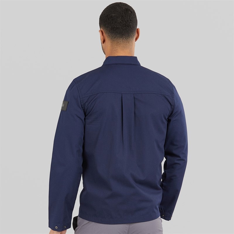 Mens Arden Overshirt Navy - Image 2
