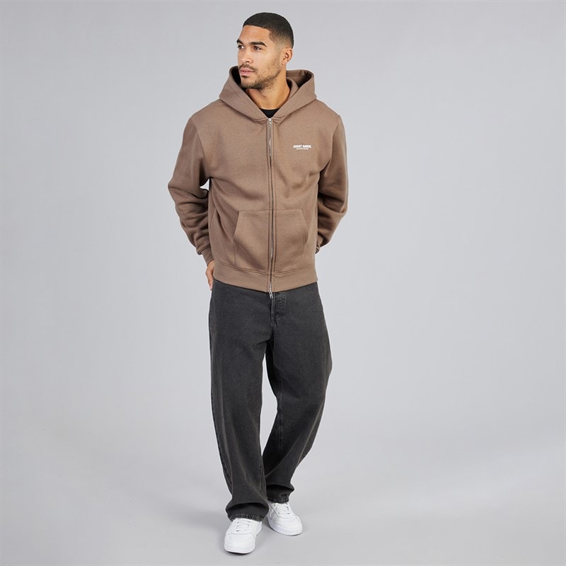 Mens Zip Hoodie Mink - Image 4
