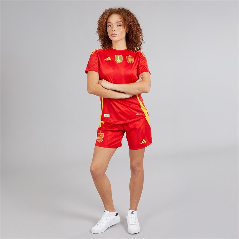 Womens FEF Spain Womens 24/25 Authentic Home Shorts Better Scarlet - Image 4