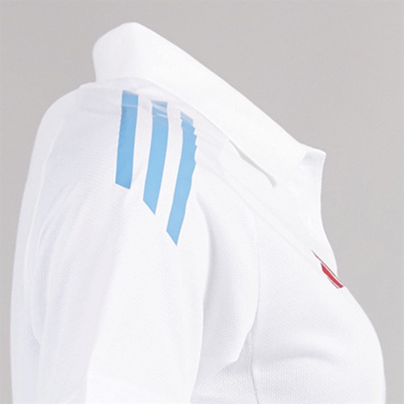 Womens FFR France Rugby Training Polo White - Image 3