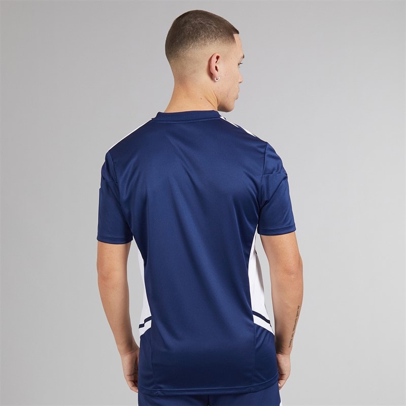 Mens Condivo 22 T-Shirt Team Navy Blue/White - Image 2