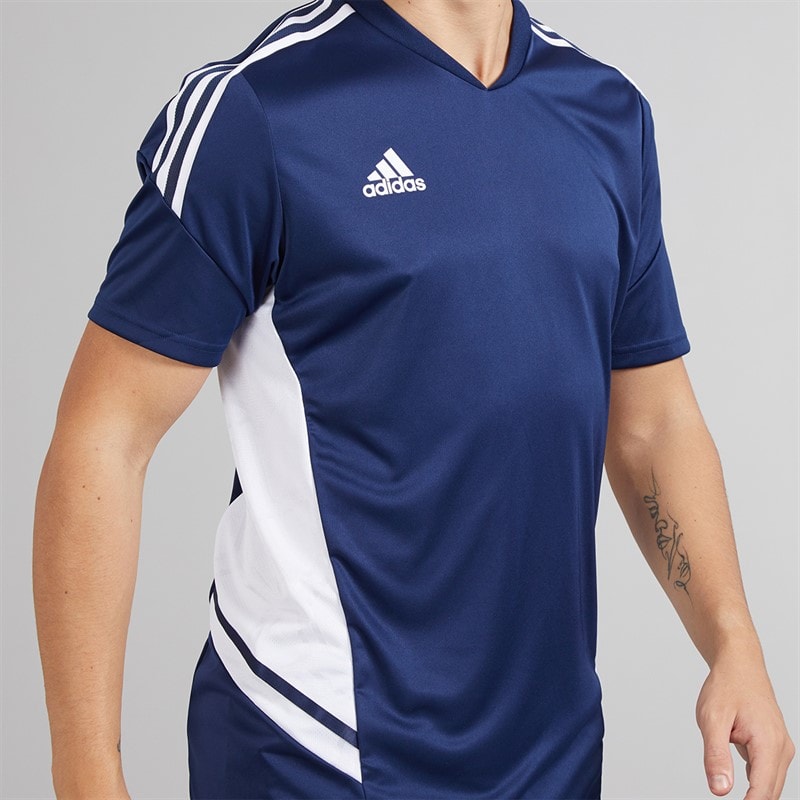 Mens Condivo 22 T-Shirt Team Navy Blue/White - Image 3