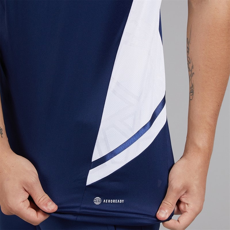Mens Condivo 22 T-Shirt Team Navy Blue/White - Image 5