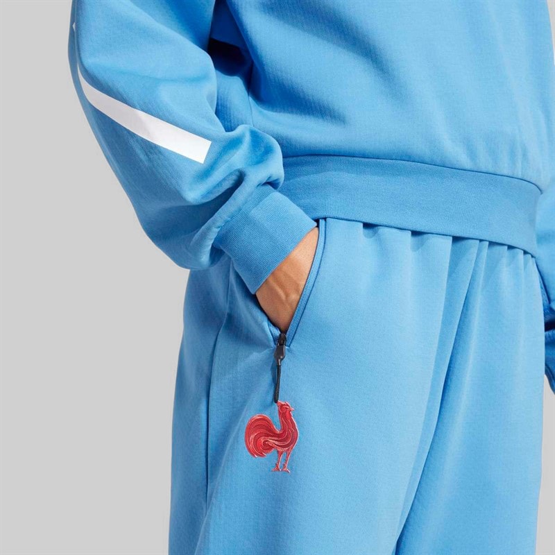Womens FFR France Rugby Z.N.E Travel Track Pants Focus Blue - Image 5