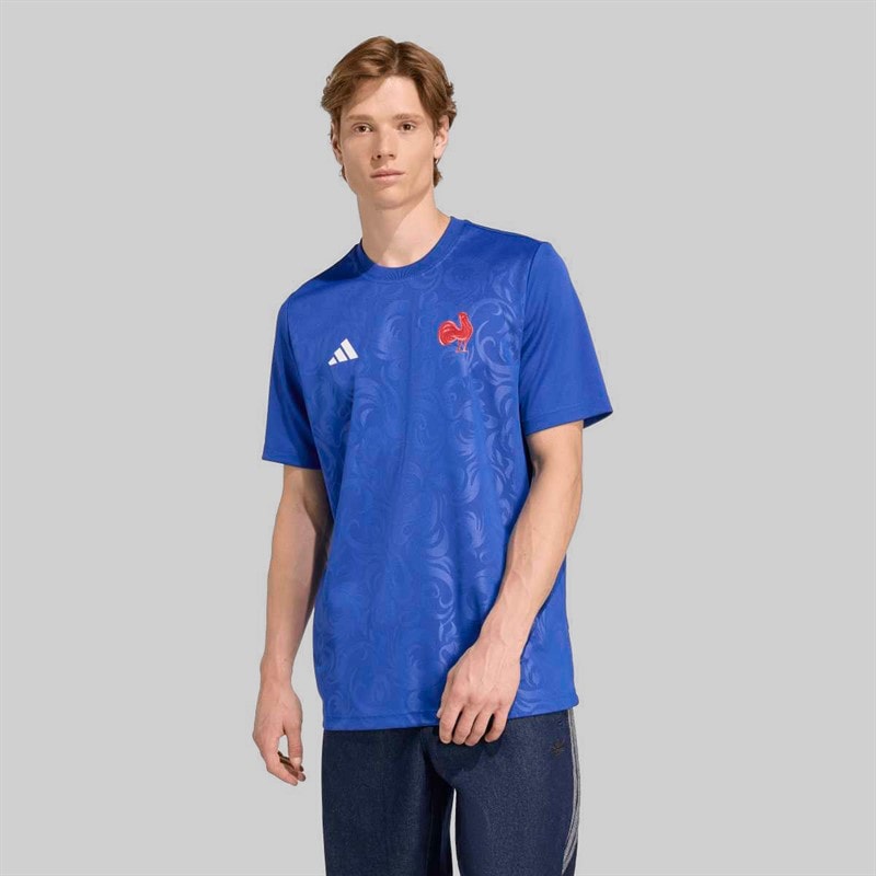 Mens FFR France Rugby RWC Rugby World Cup Supporters Jersey Royal Blue - Image 3