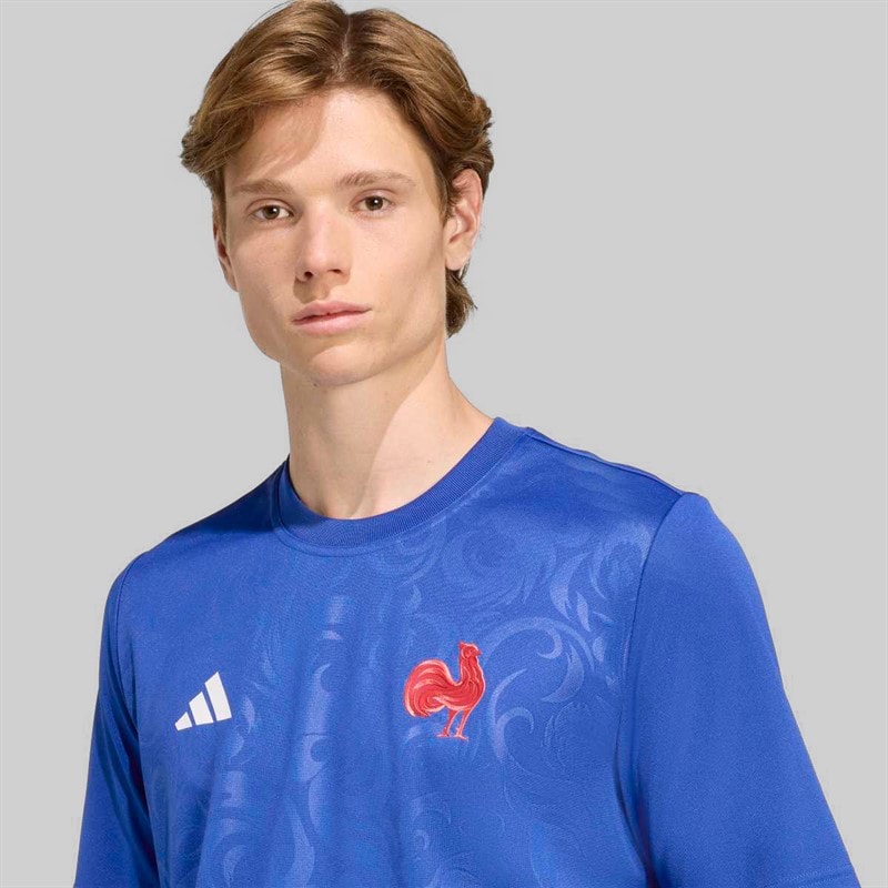 Mens FFR France Rugby RWC Rugby World Cup Supporters Jersey Royal Blue - Image 5