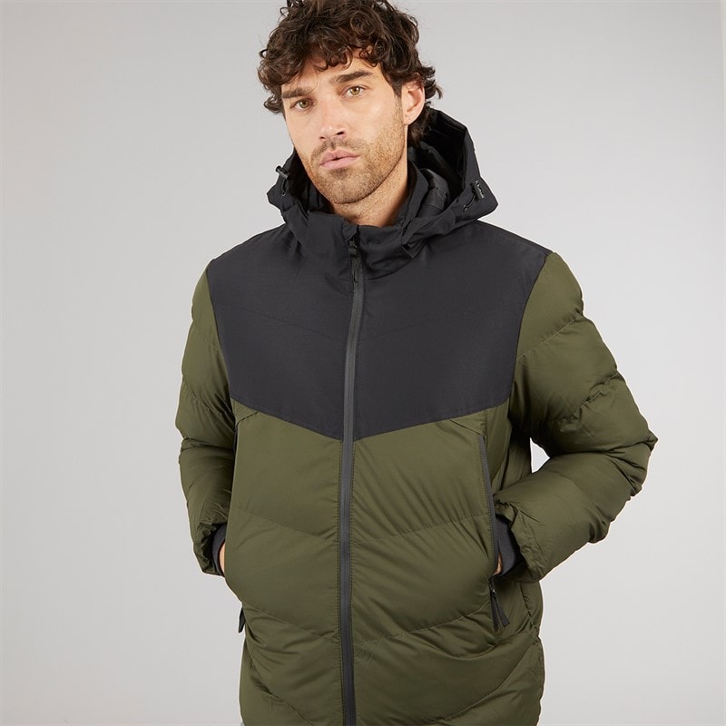 Mens Lebron Short Jacket Olive Green - Image 3