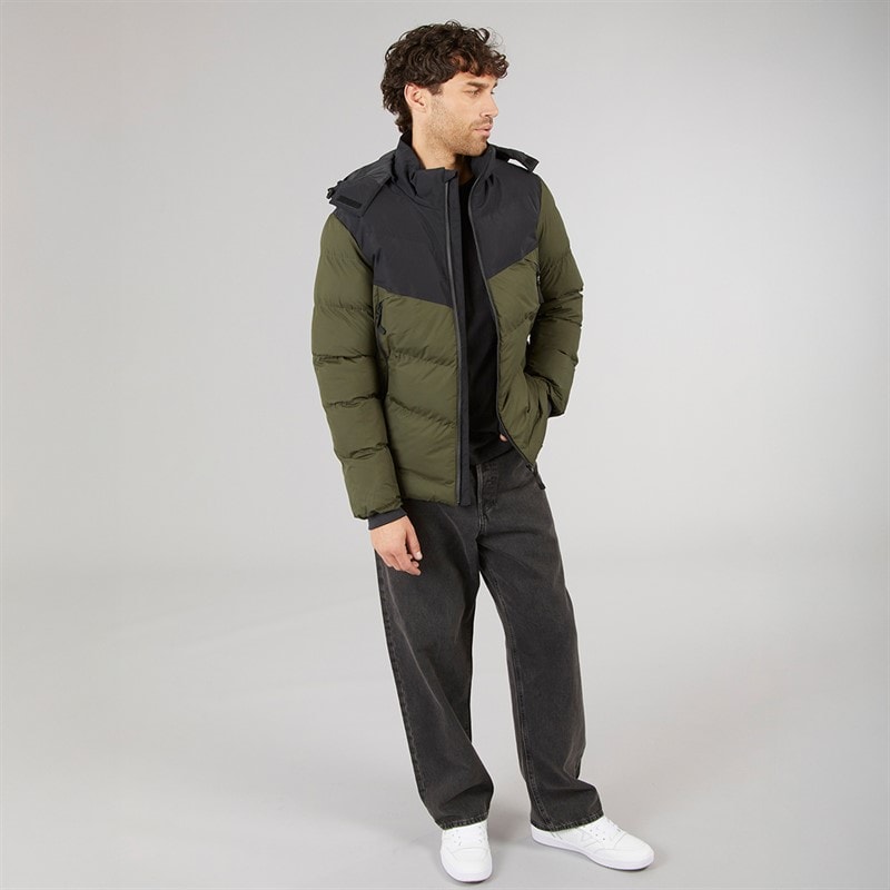 Mens Lebron Short Jacket Olive Green - Image 4