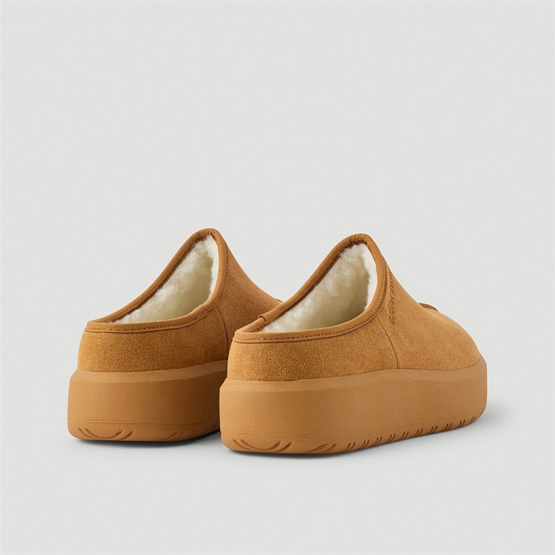 Womens Wooly Clogs Caramel - Image 3