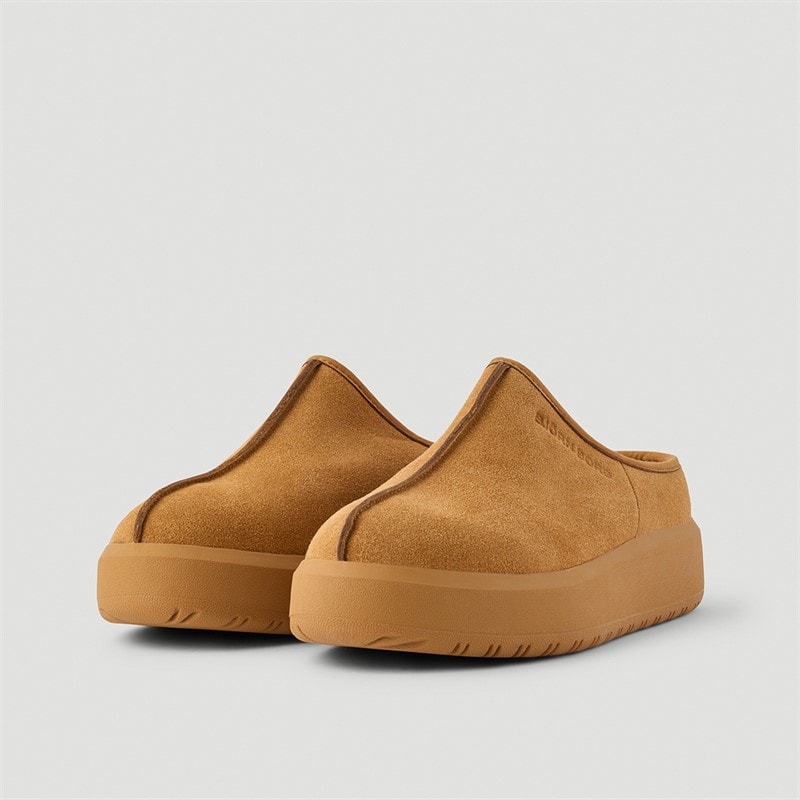 Womens Wooly Clogs Caramel - Image 4