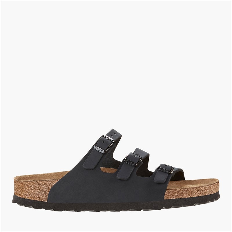 Birkenstock Womens Florida Triple Strap Sandals Black