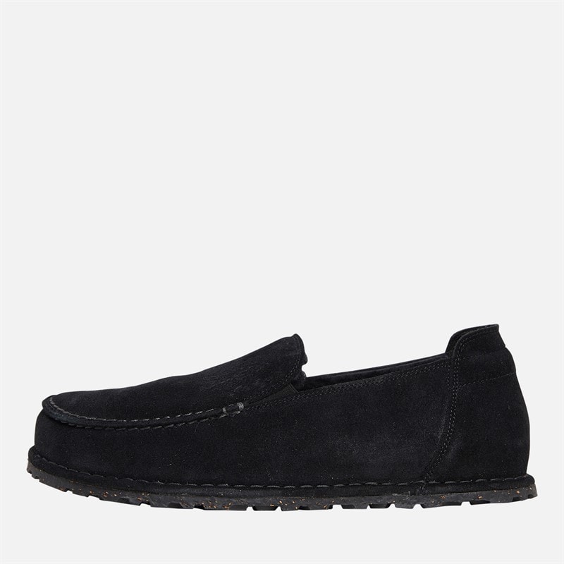 Birkenstock Mens Utti Shearling Moc Slippers Black