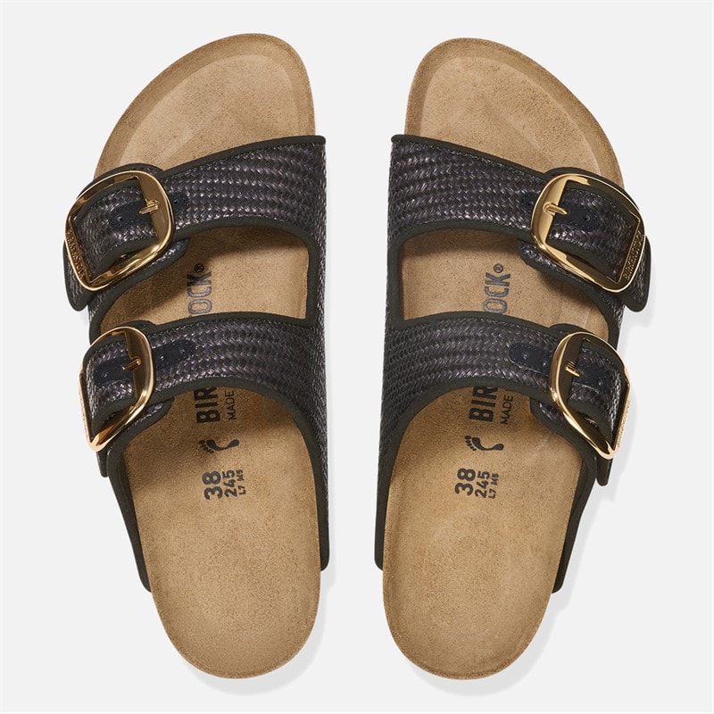 Womens Arizona Big Buckle Sandals Black - Image 3