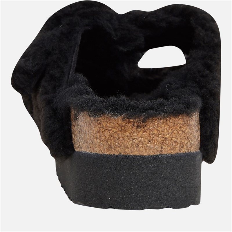 Womens Arizona Big Buckle Platform Dual Strap Sandals Black - Image 3