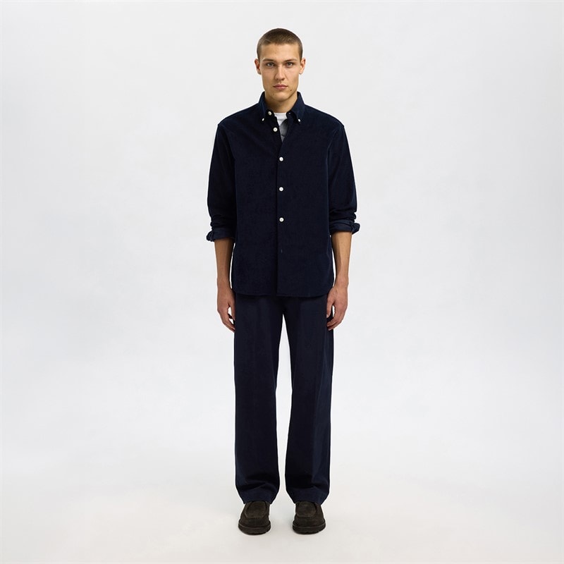 Mens Cole Danni Cord Shirt Sky Captain - Image 2
