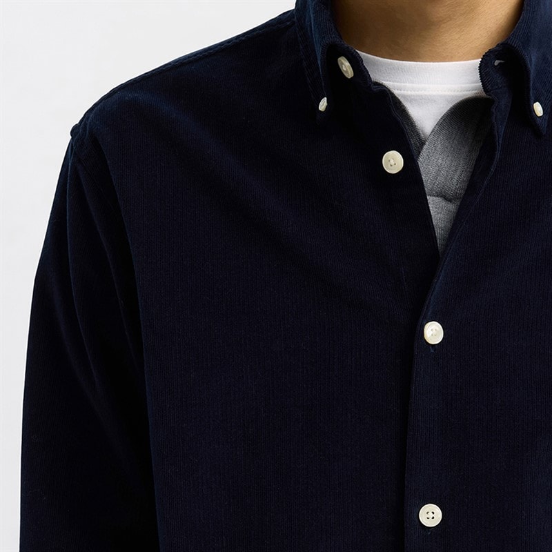 Mens Cole Danni Cord Shirt Sky Captain - Image 4