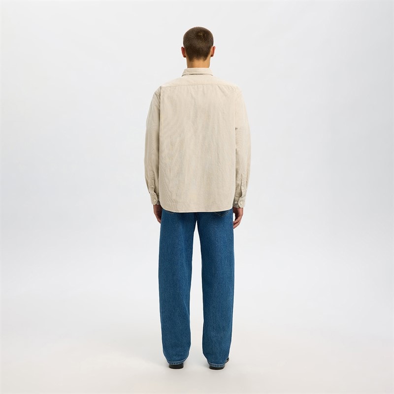 Mens Cole Danni Cord Shirt Moonstruck - Image 3