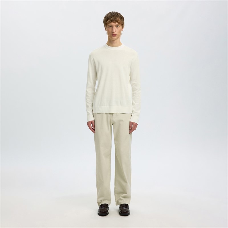 Mens Torino Crew Neck Jumper Egret - Image 2