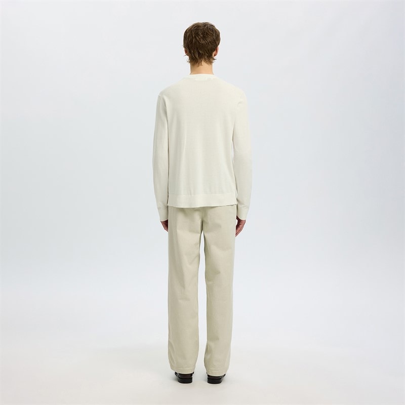 Mens Torino Crew Neck Jumper Egret - Image 3