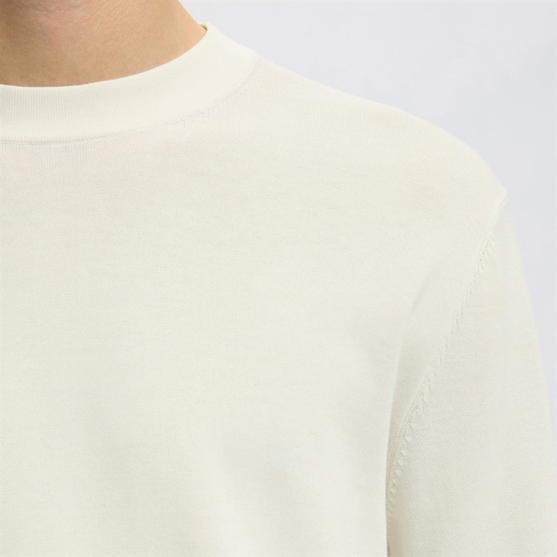 Mens Torino Crew Neck Jumper Egret - Image 4