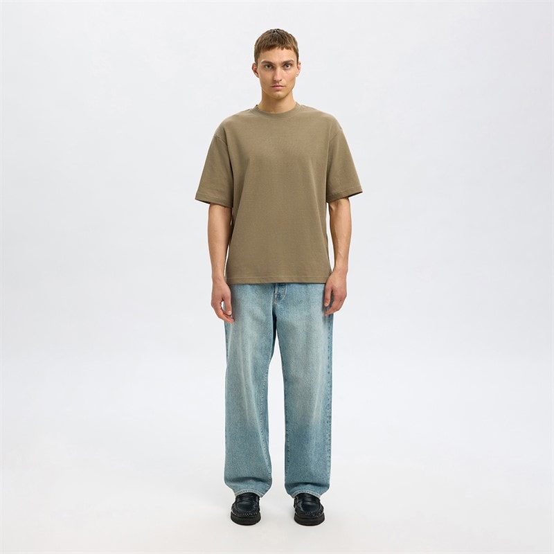 Mens Oscar Slub T-Shirt Kelp - Image 2
