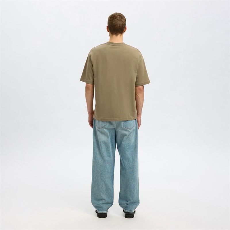 Mens Oscar Slub T-Shirt Kelp - Image 3