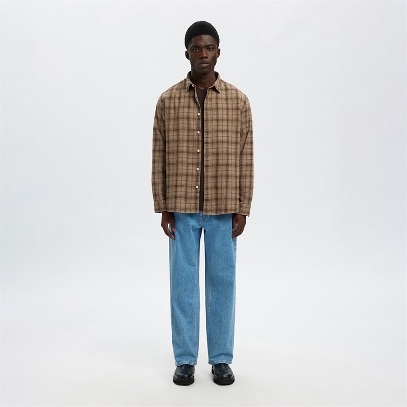 Mens Claus Noah Brush Twist Shirt Savannah Tan - Image 2