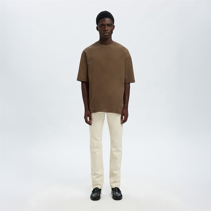 Mens Oscar Slub T-Shirt Chocolate Chip - Image 2