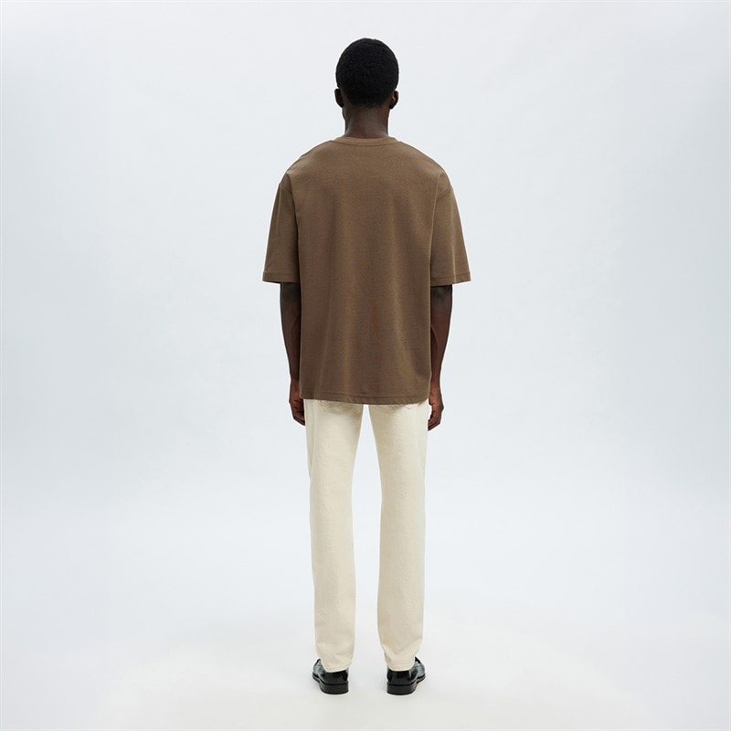 Mens Oscar Slub T-Shirt Chocolate Chip - Image 3