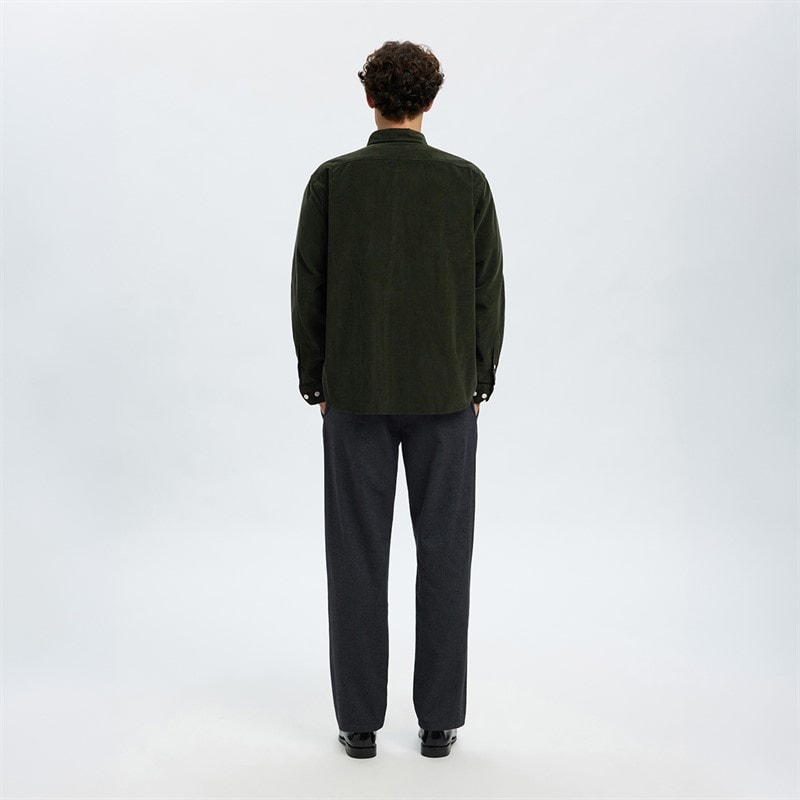 Mens Cole Danni Cord Shirt Deep Forest - Image 3