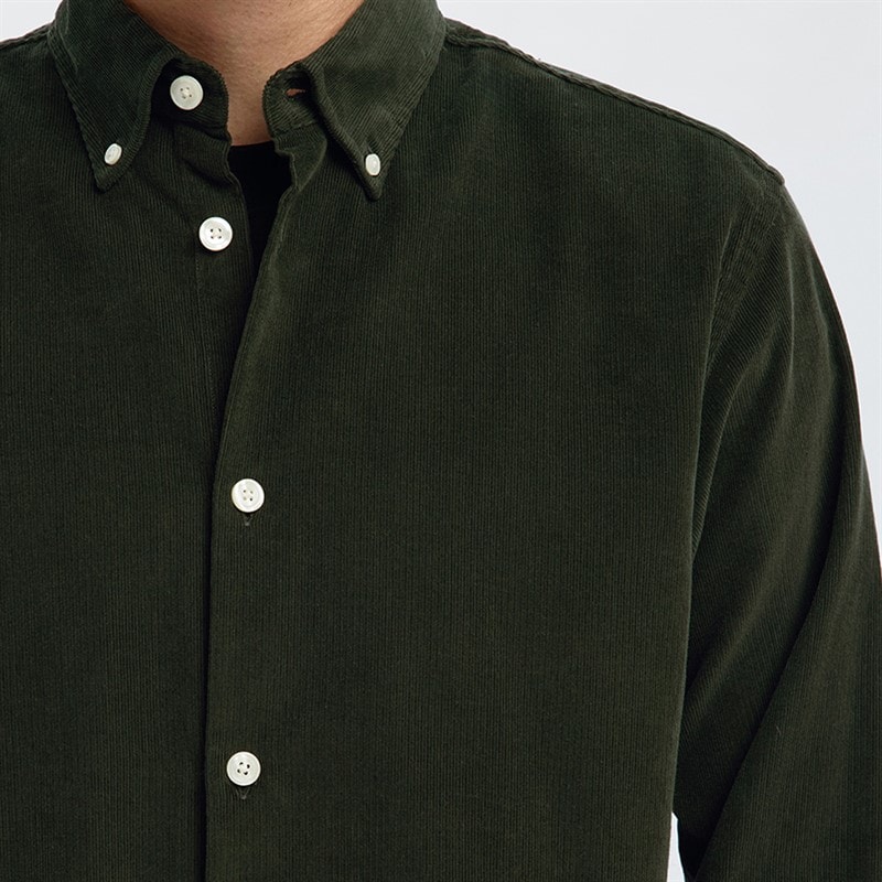 Mens Cole Danni Cord Shirt Deep Forest - Image 4