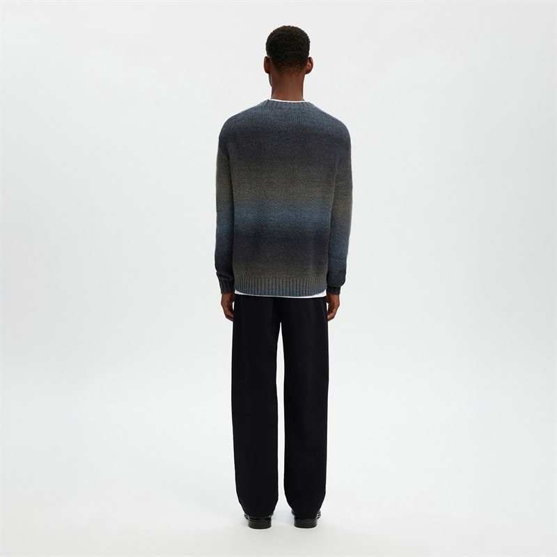 Mens Gaard Relaxed Crew Neck Jumper Sky Captain - Image 3