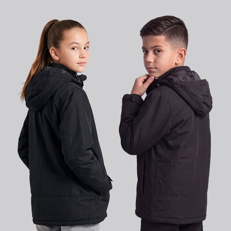 Kids Waterproof Jacket Black - Image 2