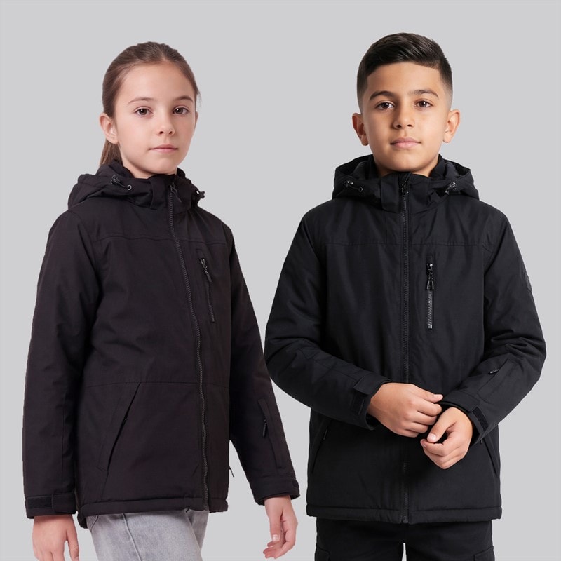 Kids Waterproof Jacket Black - Image 3