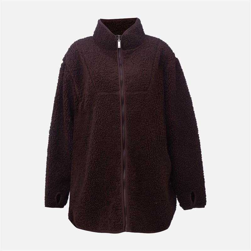True North Womens Celine Pile Jacket Brown
