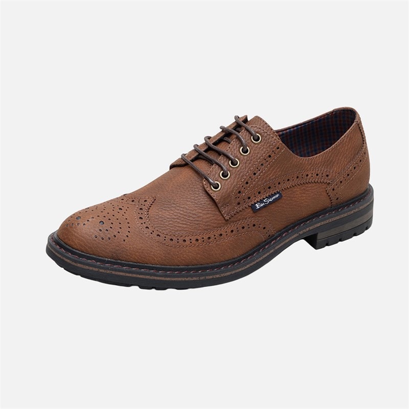 Mens Spitfire Brogue Shoes Caramel - Image 2