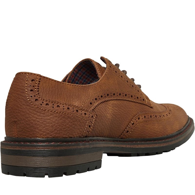 Mens Spitfire Brogue Shoes Caramel - Image 5