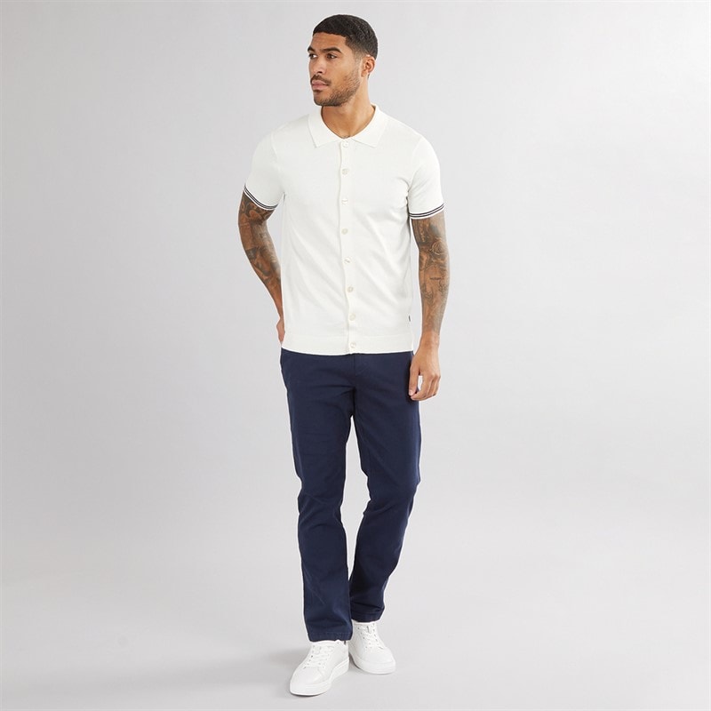 Mens Slim Fit Stretch Chinos Dark Navy - Image 4