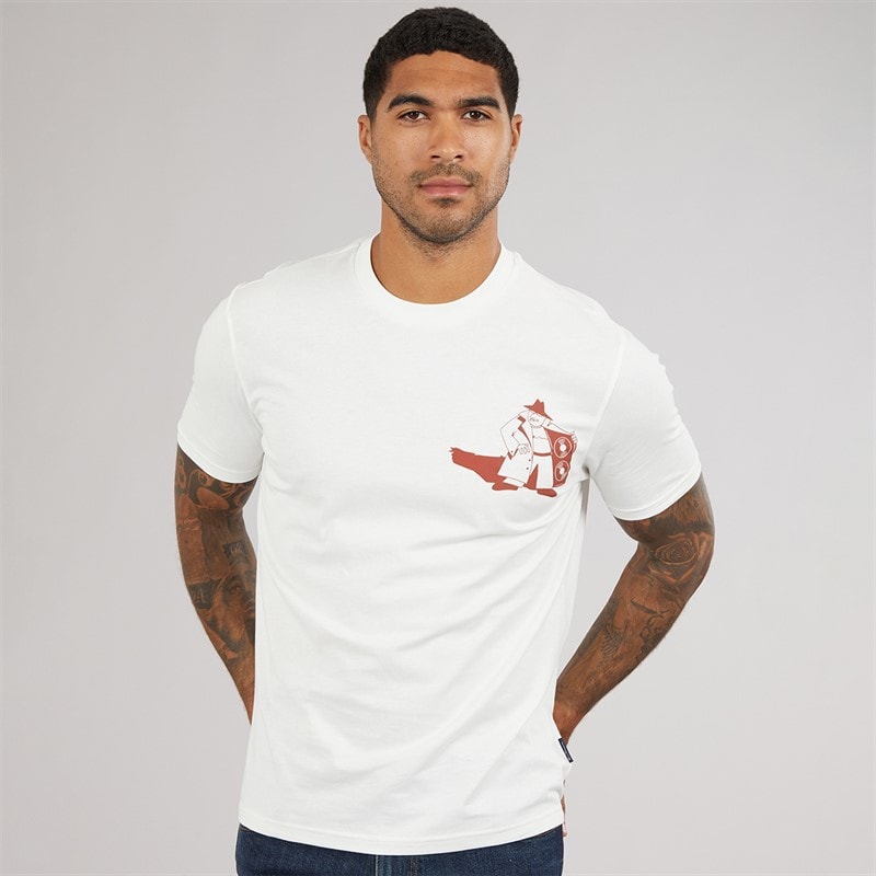 Mens Secret Tune Society T-Shirt Ivory - Image 2