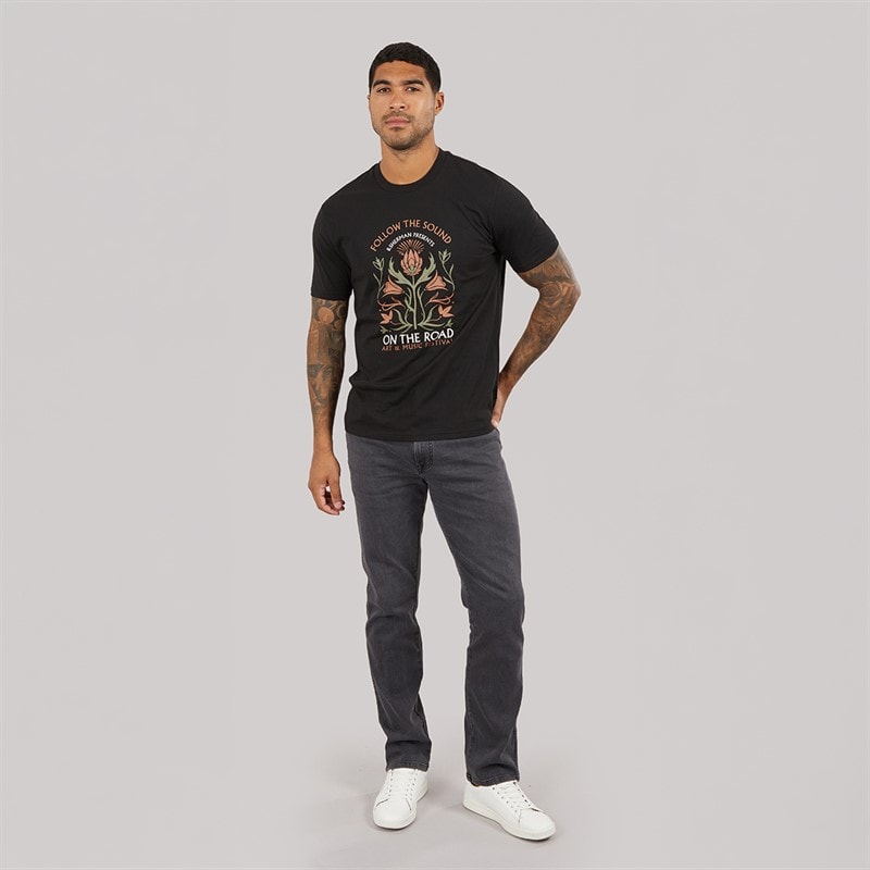 Mens Festival T-Shirt Black - Image 3