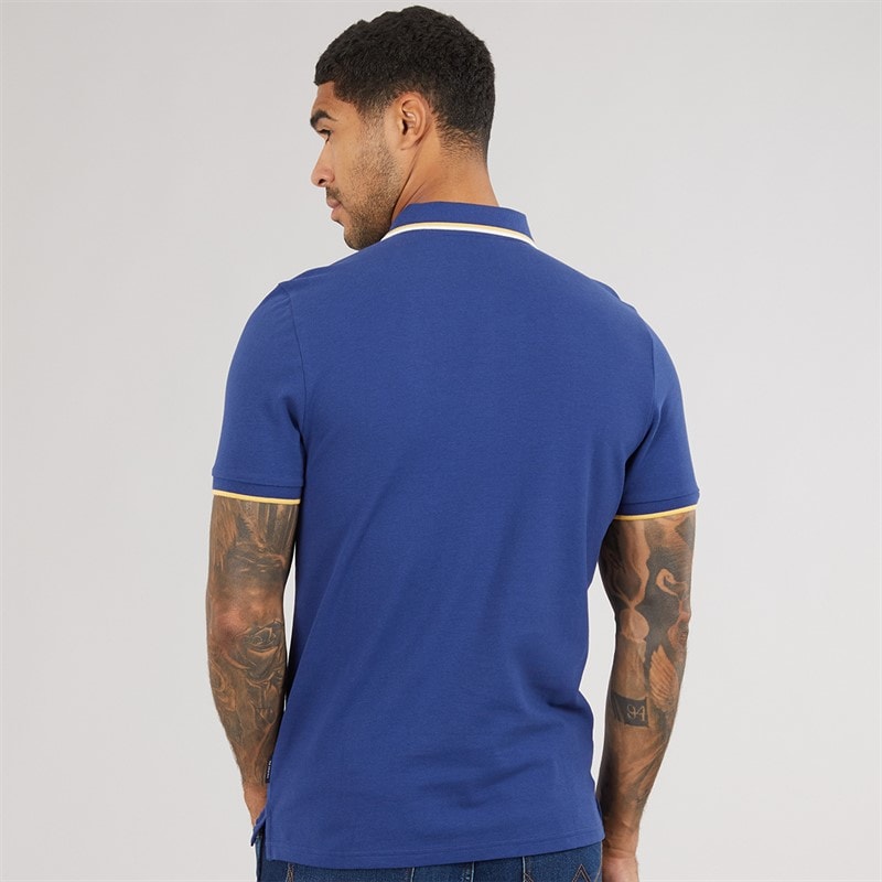 Mens Signature Pique Polo Persian Blue - Image 2