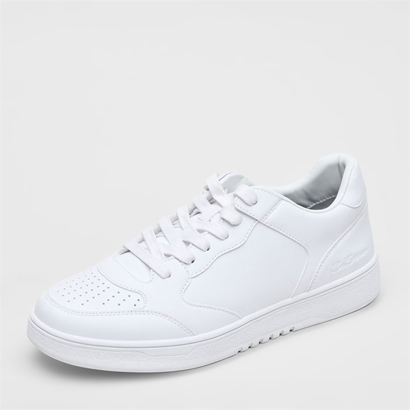 Mens Match Trainers White/White - Image 2
