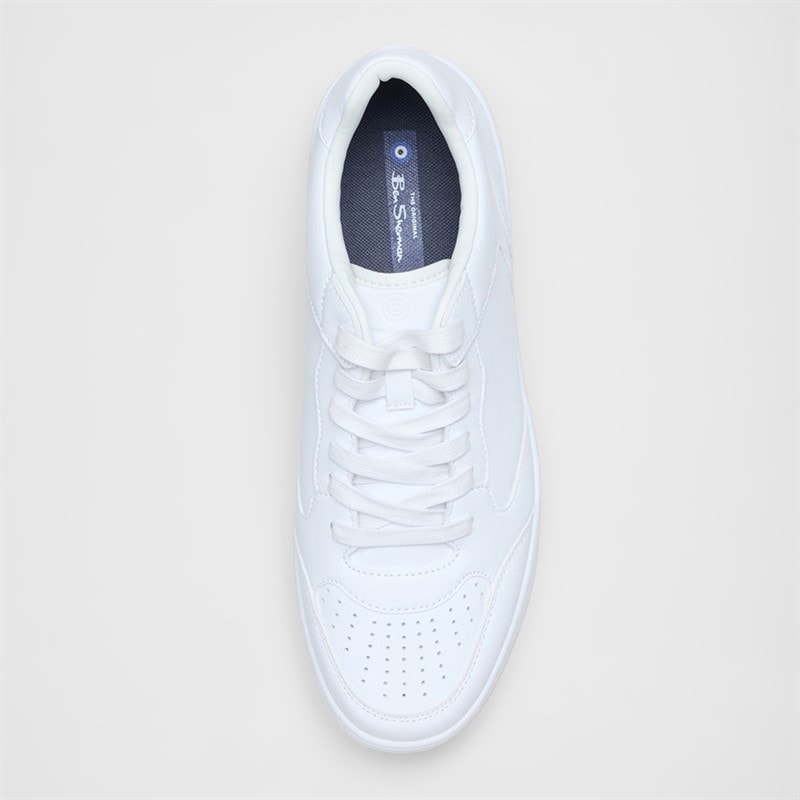 Mens Match Trainers White/White - Image 3