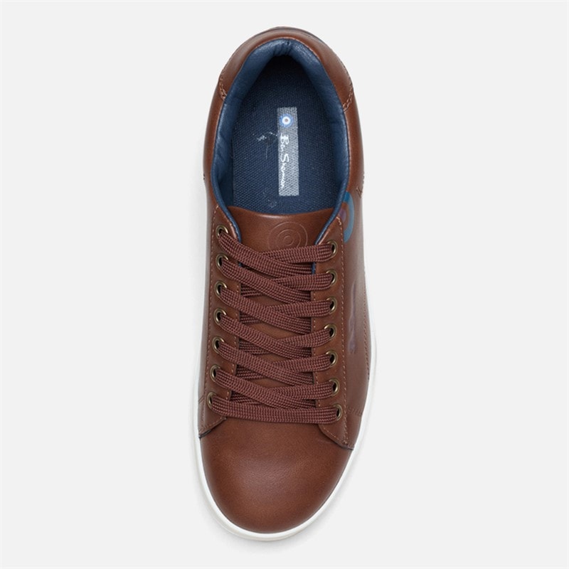 Mens Storm Trainers Tan/Navy - Image 4