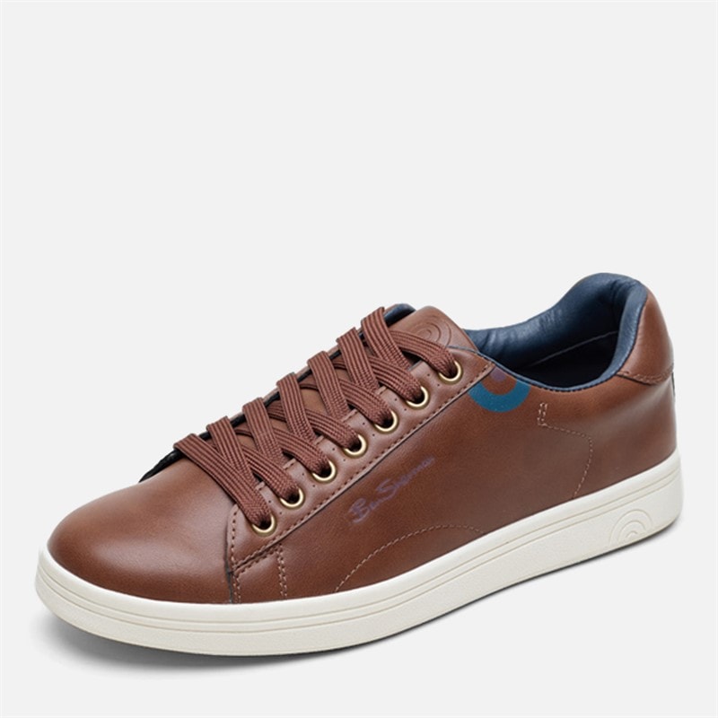 Mens Storm Trainers Tan/Navy - Image 5