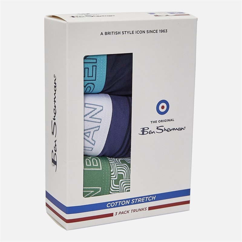 Mens Three Pack Trunks Geo/Plain - Image 5