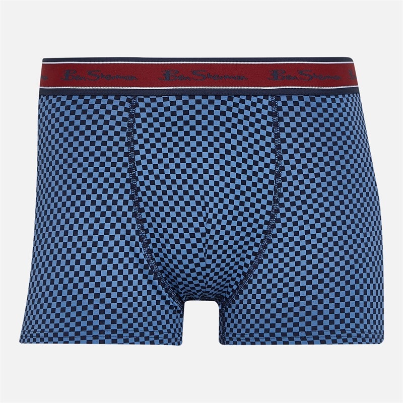 Mens Three Pack Trunks Checker/Plain - Image 4