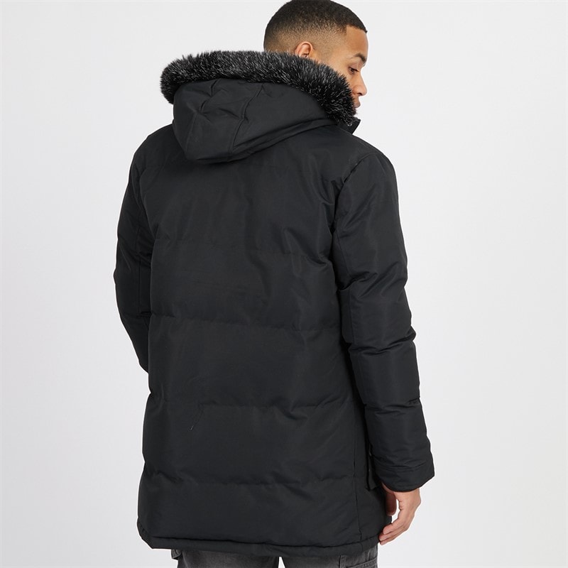 Mens Jethrow Tech Long Length Parka Black - Image 2